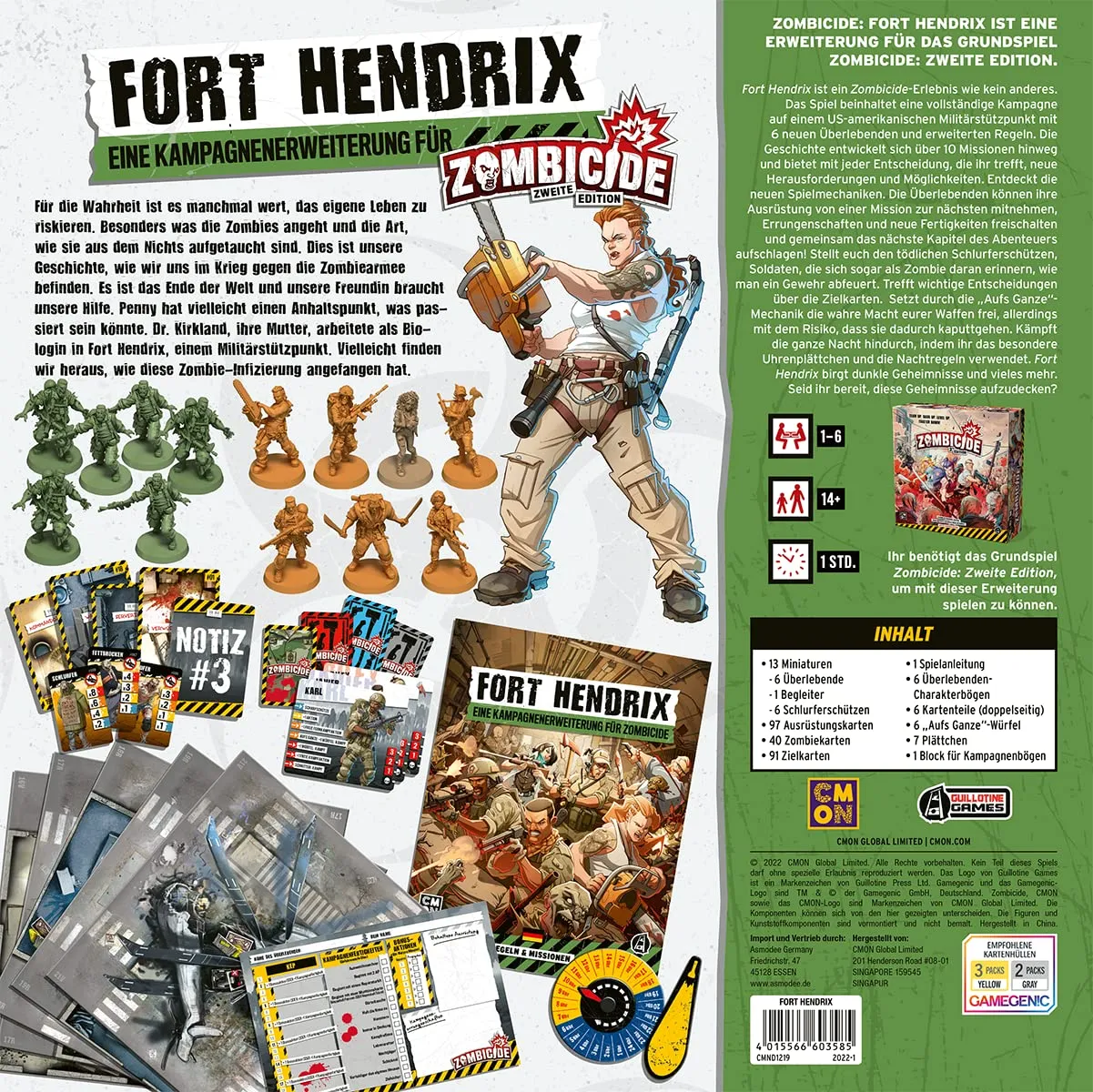 Zombicide 2. Edition Fort Hendrix Erweiterung Kampagne deutsch