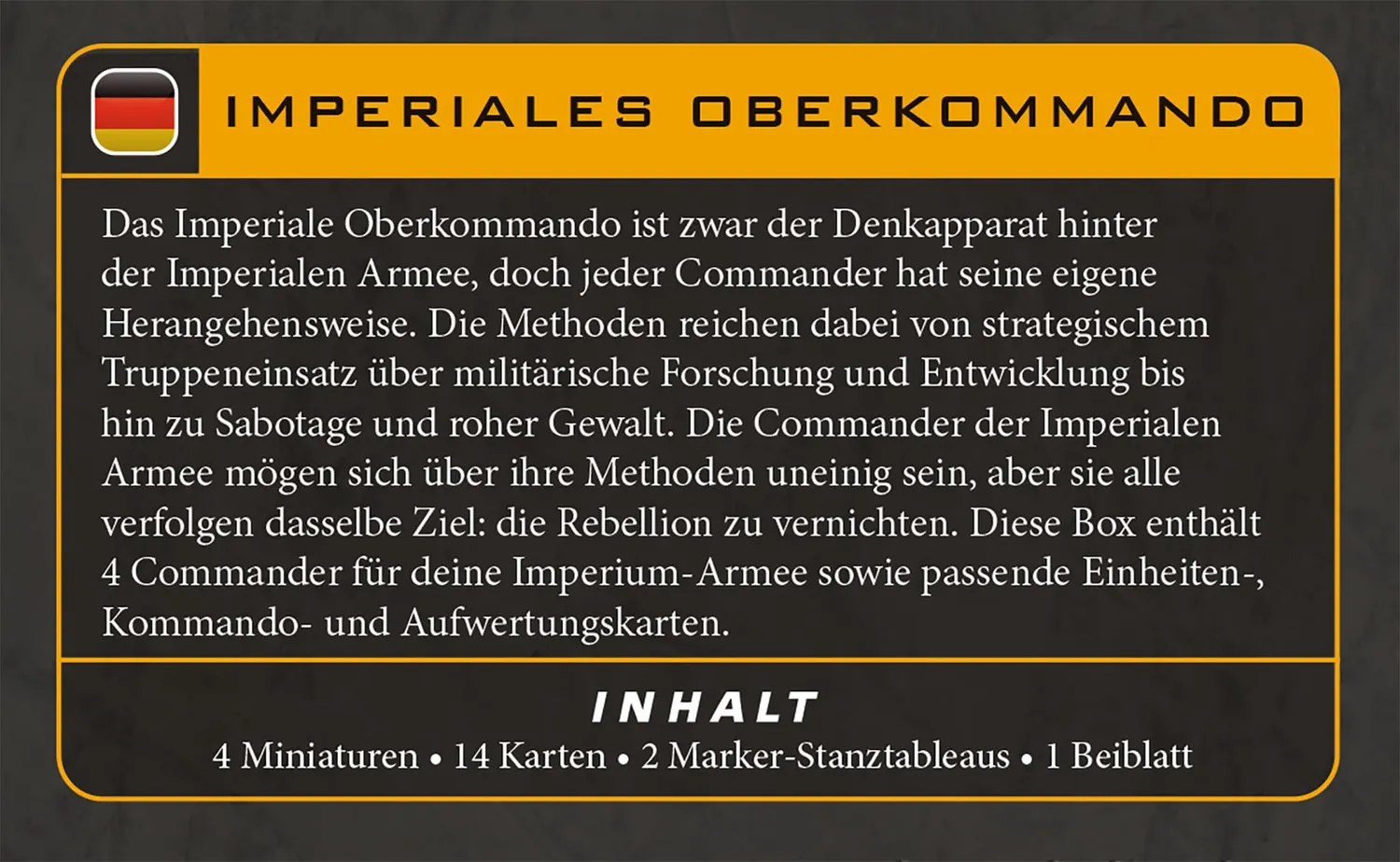 Asmodee Star Wars Legion Imperial High Command Erweiterung 4 Figuren