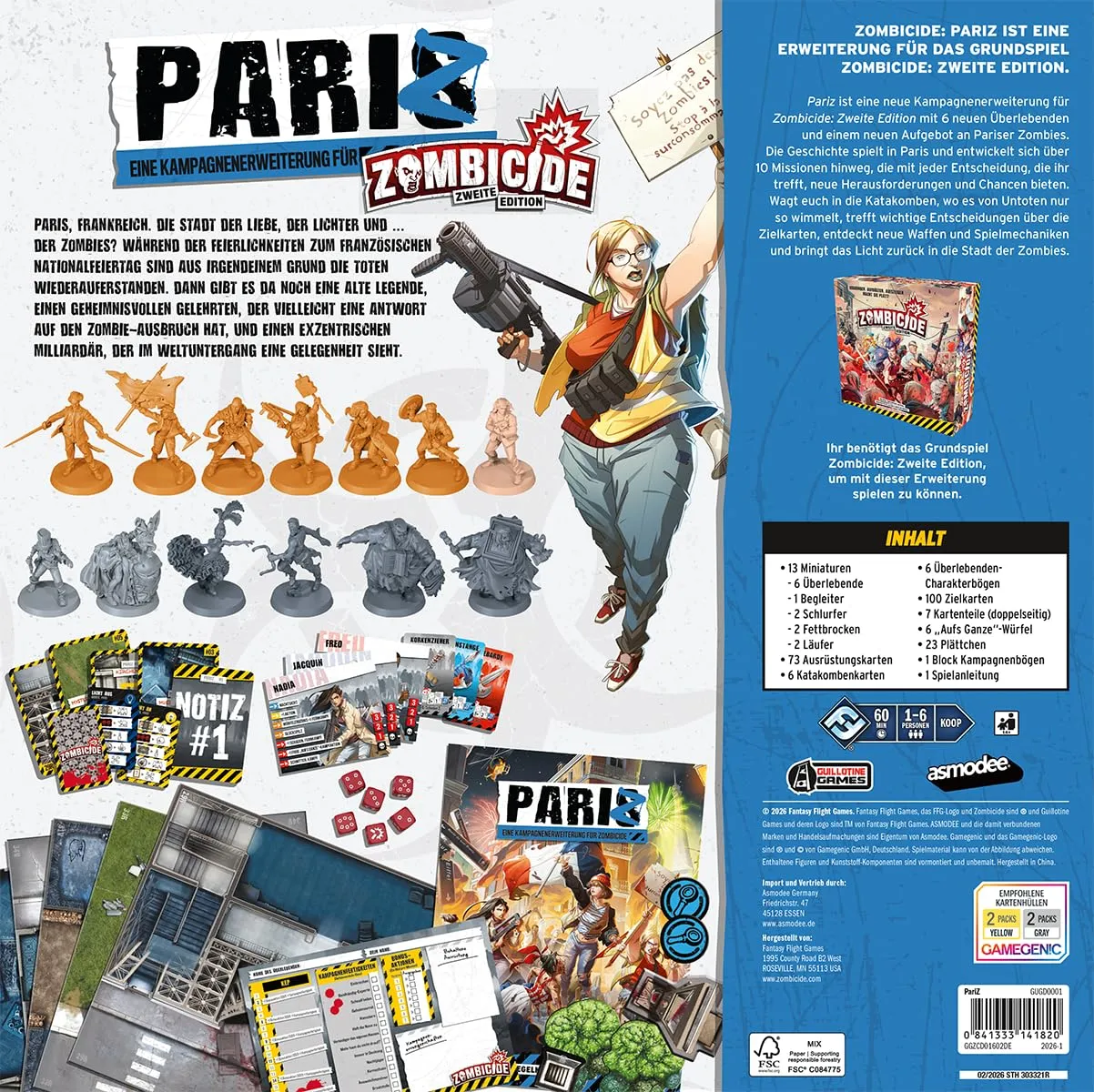 Asmodee Zombicide 2. Edition PariZ Erweiterung Kampagne