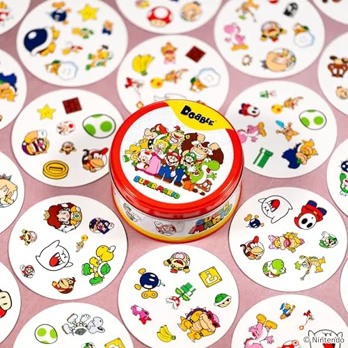 Asmodee Dobble Super Mario Kartenspiel Blechdose