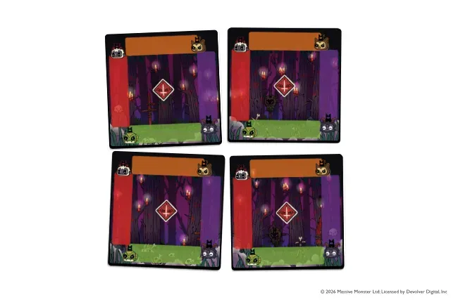 Cult of the Lamb Neoprene Enemy Boards Brettspiel 4 Boards