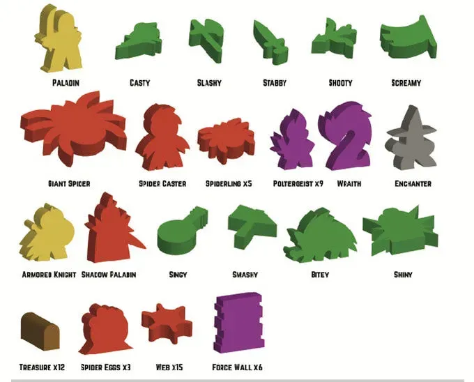 Leder Games Vast Mysterious Manor Holzmeeple Set