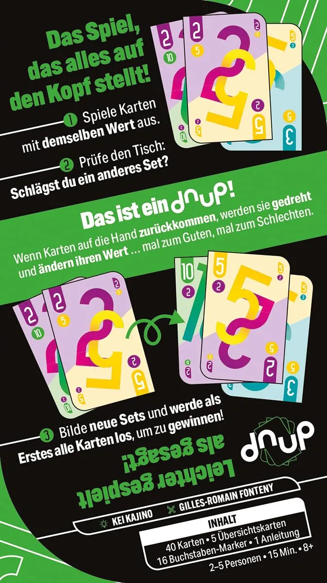 Asmodee dnup Kartenspiel 2-5 Spieler Wende-Karten