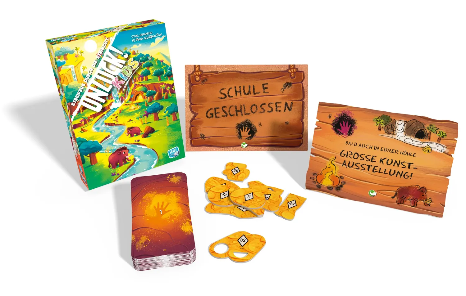 Asmodee Unlock Kids Streifzug durch die Steinzeit Kinderspiel