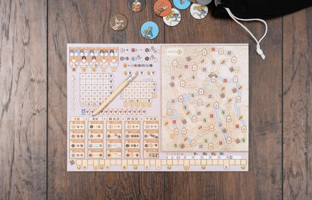 Capstone Games Joan of Arc Orleans Draw & Write Spiel Solo