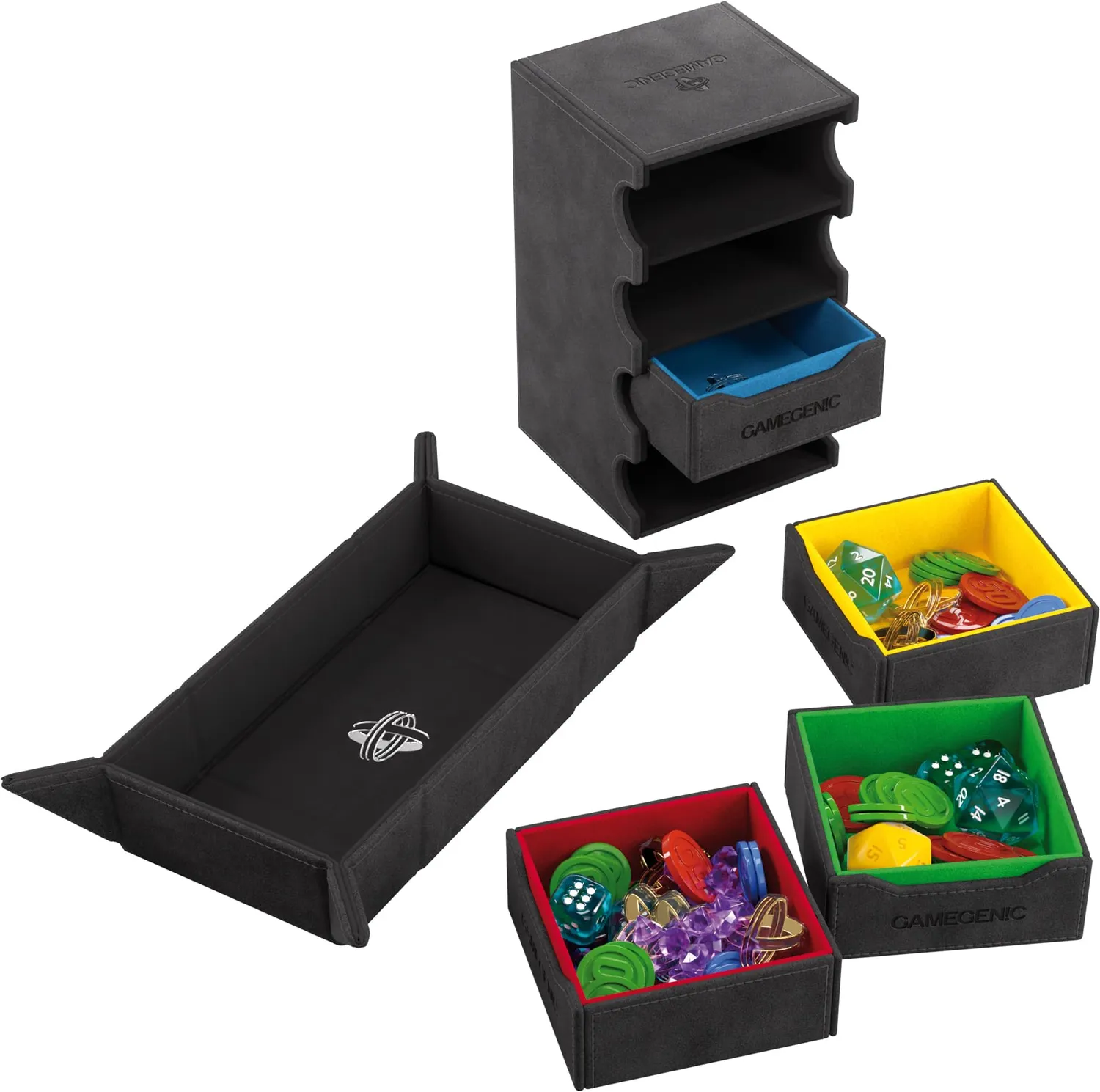 Gamegenic Token's Lair Token-Box mit Würfelschale bunt
