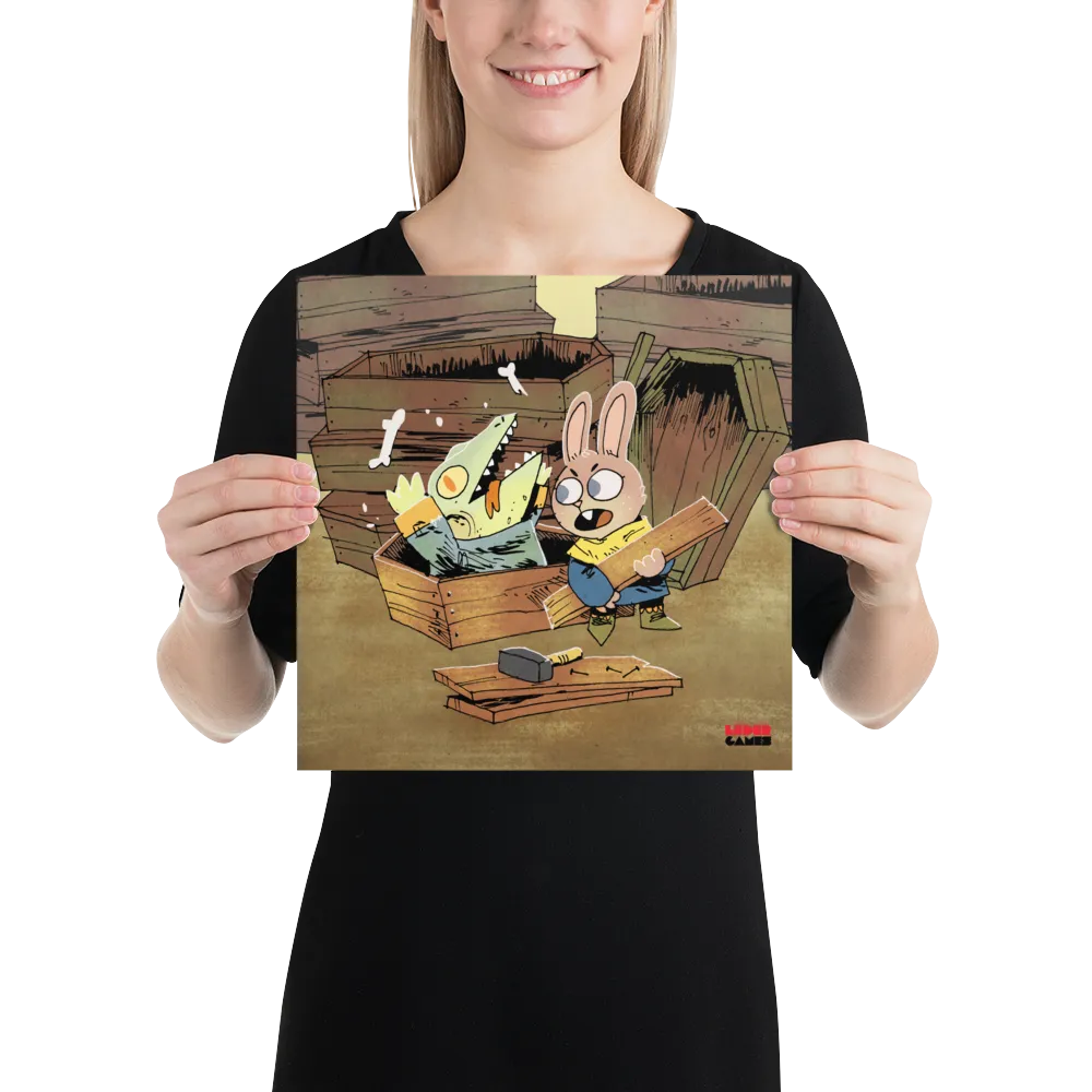 Leder Games Root Coffin Makers Kunstdruck 10x10 Japanpapier