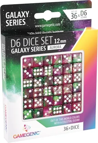 Gamegenic Galaxy Aurora D6 Würfelset 36x 12 mm