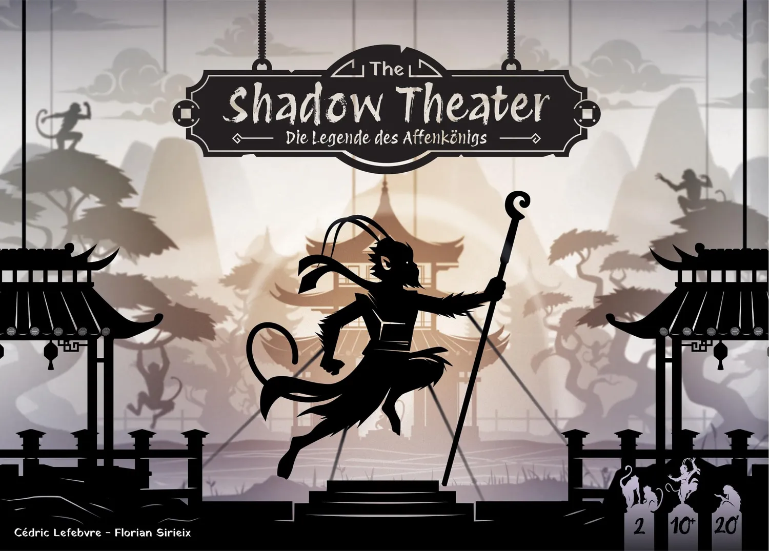 The Shadow Theater Worker-Placement Familienspiel Deutsch 2 Spieler