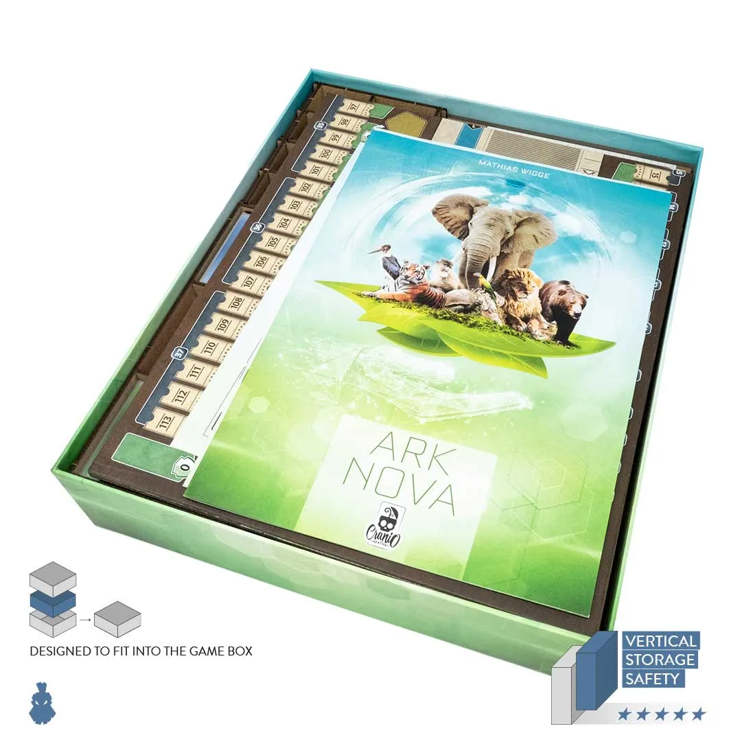 Cranio Ark Nova Bundle Brettspiel mit Organizer