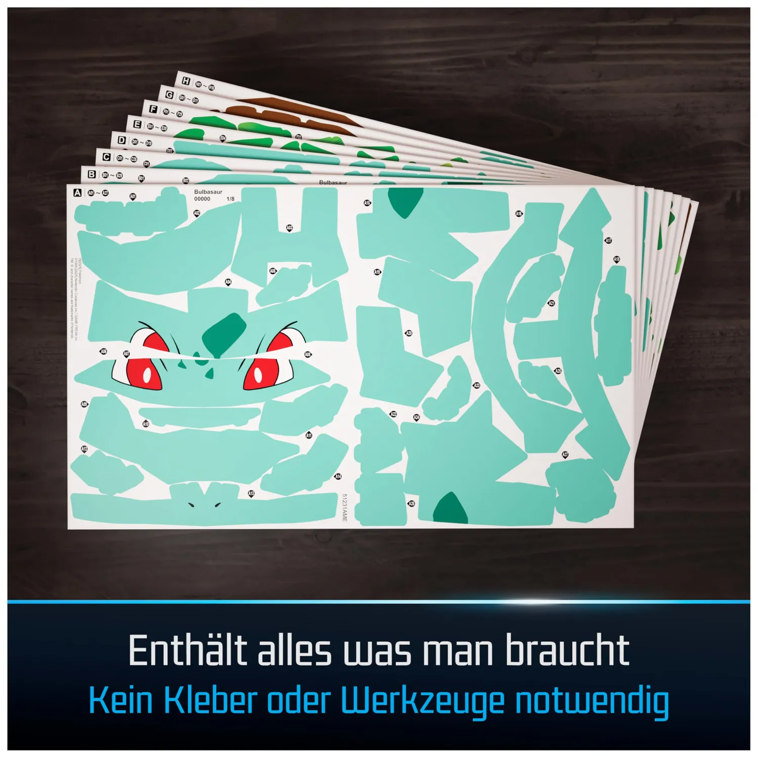 4D Build Pokémon Bisasam 3D-Puzzle 195 Teile ab 12 Jahren