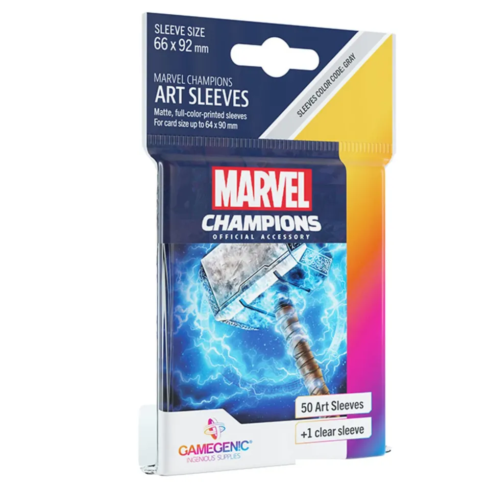 Gamegenic Marvel Champions Sleeves Kartenhüllen Thor Grau 50 Stück
