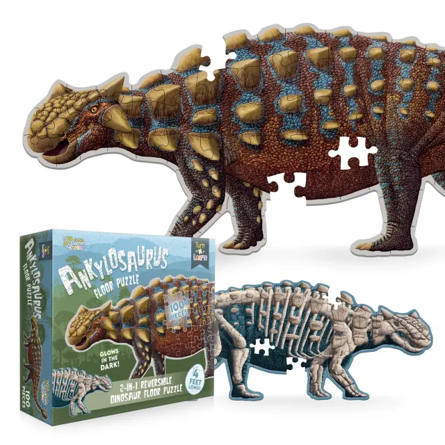 Genius Games Ankylosaurus Bodenpuzzle 100 Teile Glow
