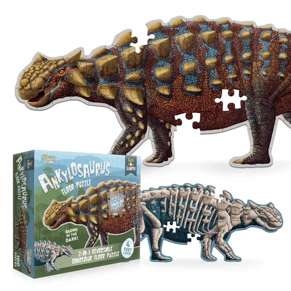 Genius Games Ankylosaurus Bodenpuzzle 100 Teile Glow