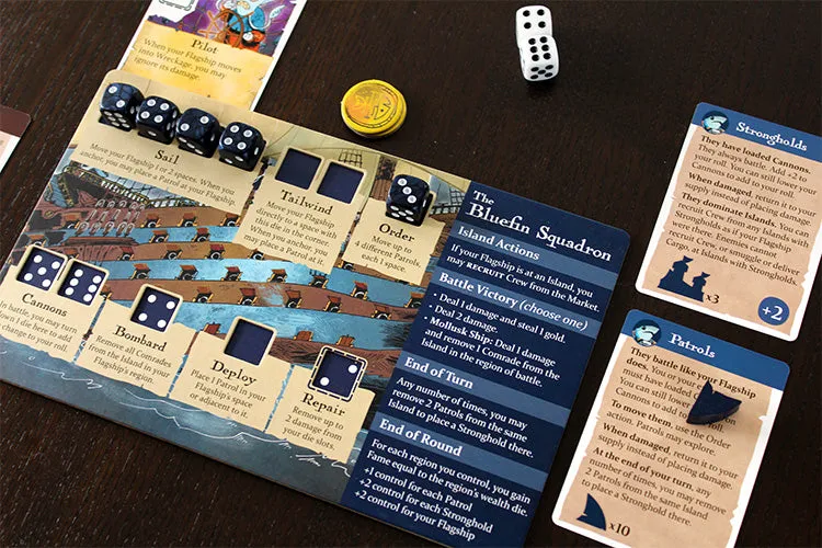 Leder Games Ahoy Brettspiel 2-4 Spieler Würfel