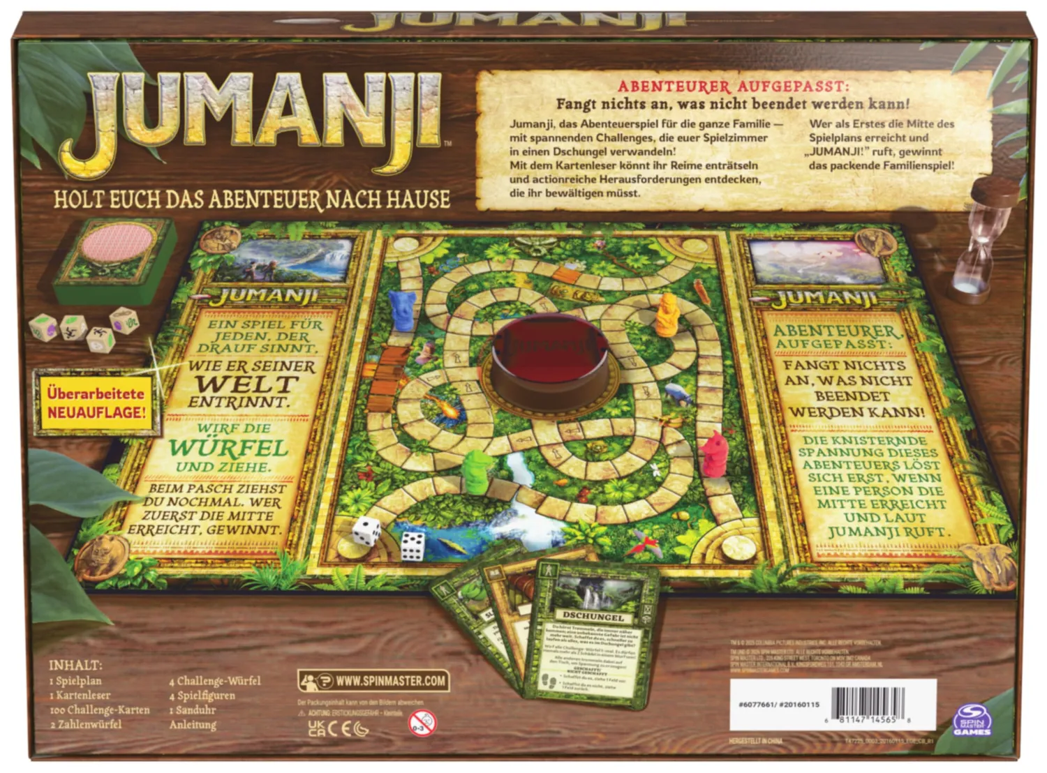 Jumanji Neuauflage 2026 Familienspiel Brettspiel 2-4 Spieler