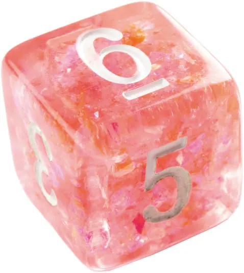 Gamegenic Candy-Like Peach Würfelset 7-teilig Glitzer
