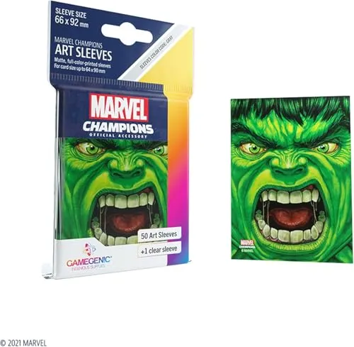 Gamegenic Marvel Champions Hulk Art Sleeves Kartenhüllen 50er matt