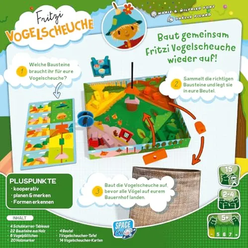 Space Cow Fritzi Vogelscheuche kooperatives Kinderspiel Deutsch