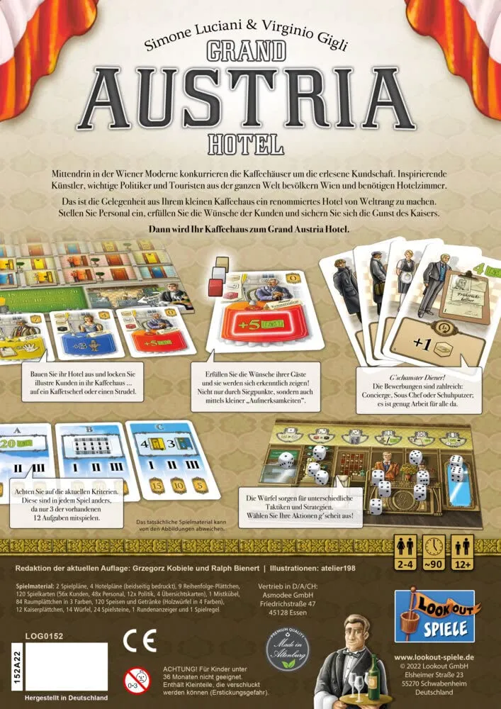 Asmodee Grand Austria Hotel Grundspiel Deutsch Experte