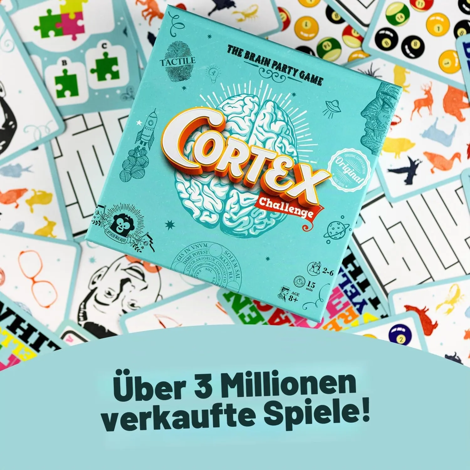 Zygomatic Cortex Challenge original Partyspiel türkis 2-6 Spieler