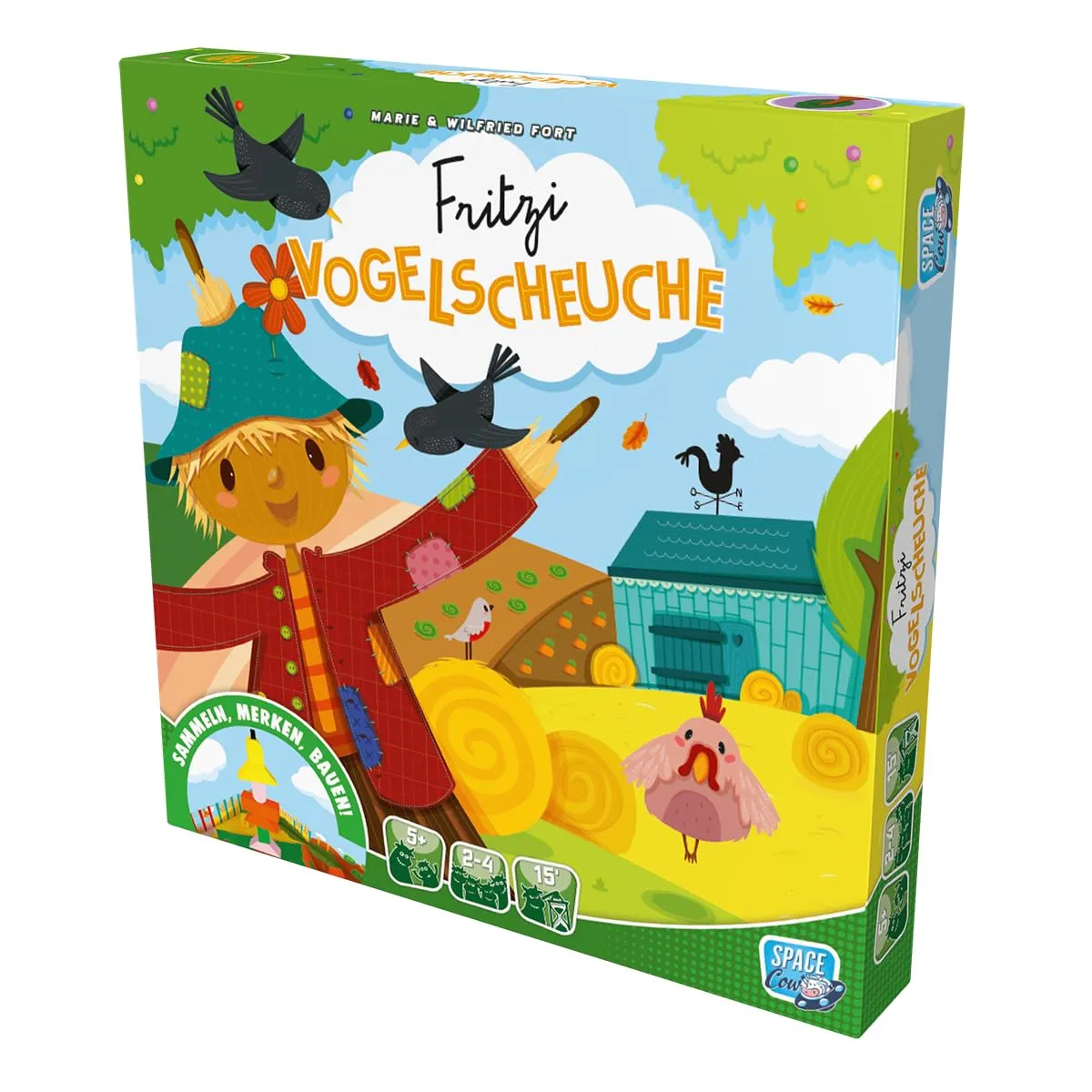 Space Cow Fritzi Vogelscheuche kooperatives Kinderspiel Deutsch