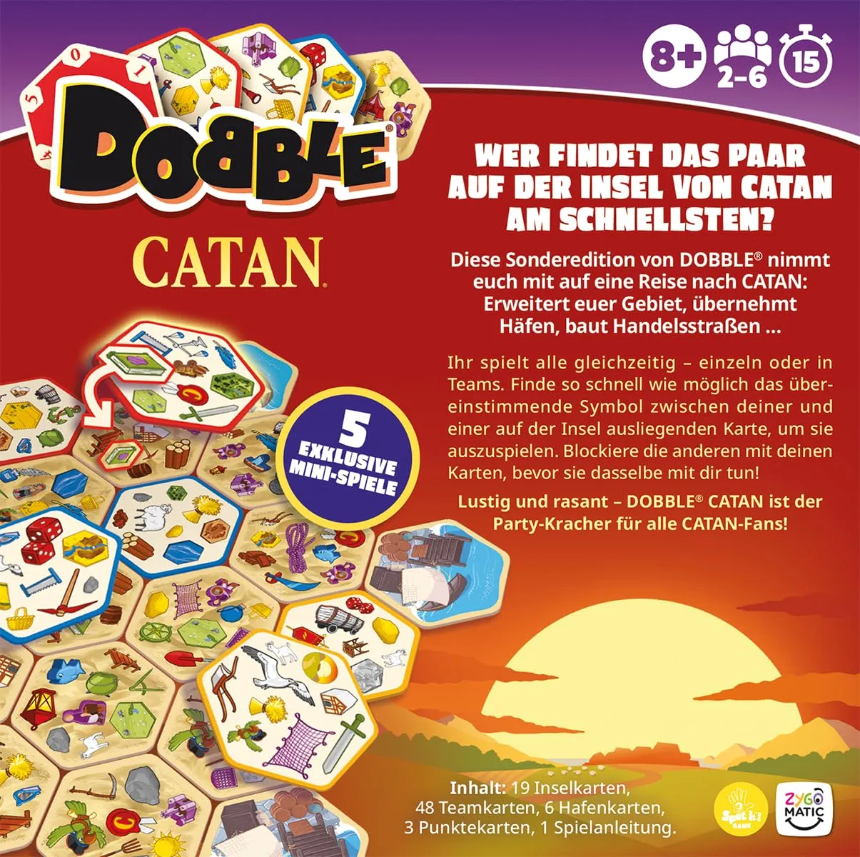 Asmodee Dobble Catan Kartenspiel Deutsch Familienspiel ab 8