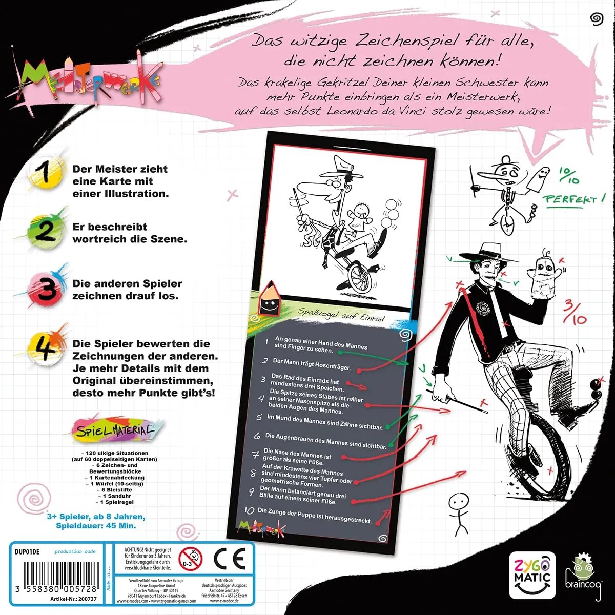 Asmodee Meisterwerke Partyspiel Alte Auflage Zeichenspiel