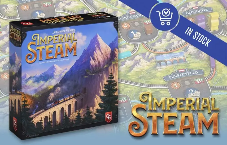 Capstone Games Imperial Steam Brettspiel Eisenbahn Strategie