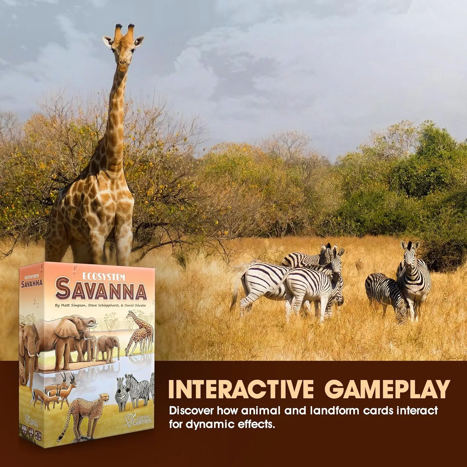 Genius Games Ecosystem Savanna Kartenspiel Savanne 2-6