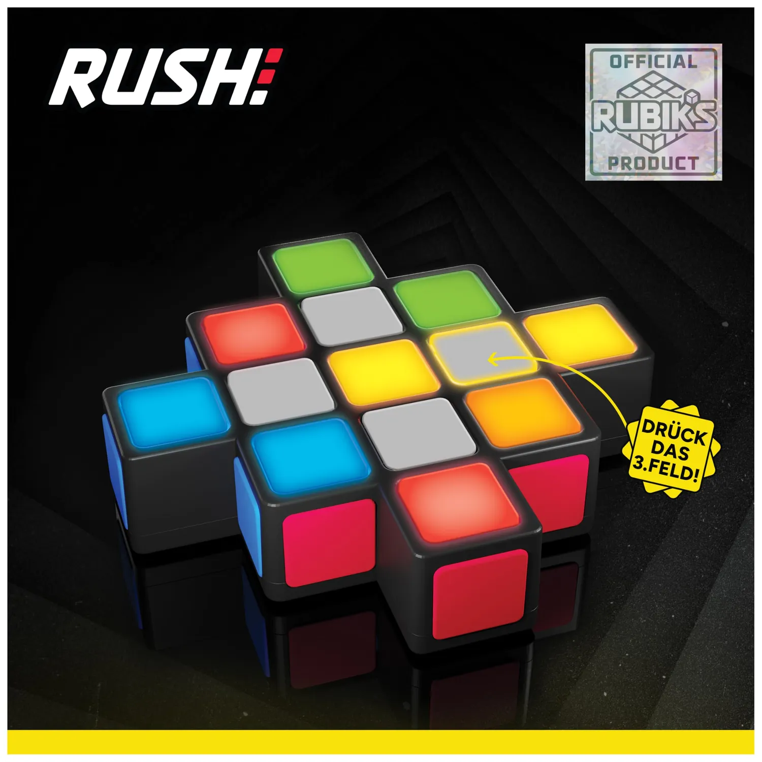Rubik's Rush elektronisches Farbenspiel 1-4 Spieler ab 7 Jahren
