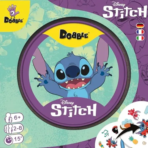 Dobble Disney Stitch Kartenspiel Metalldose Reaktion