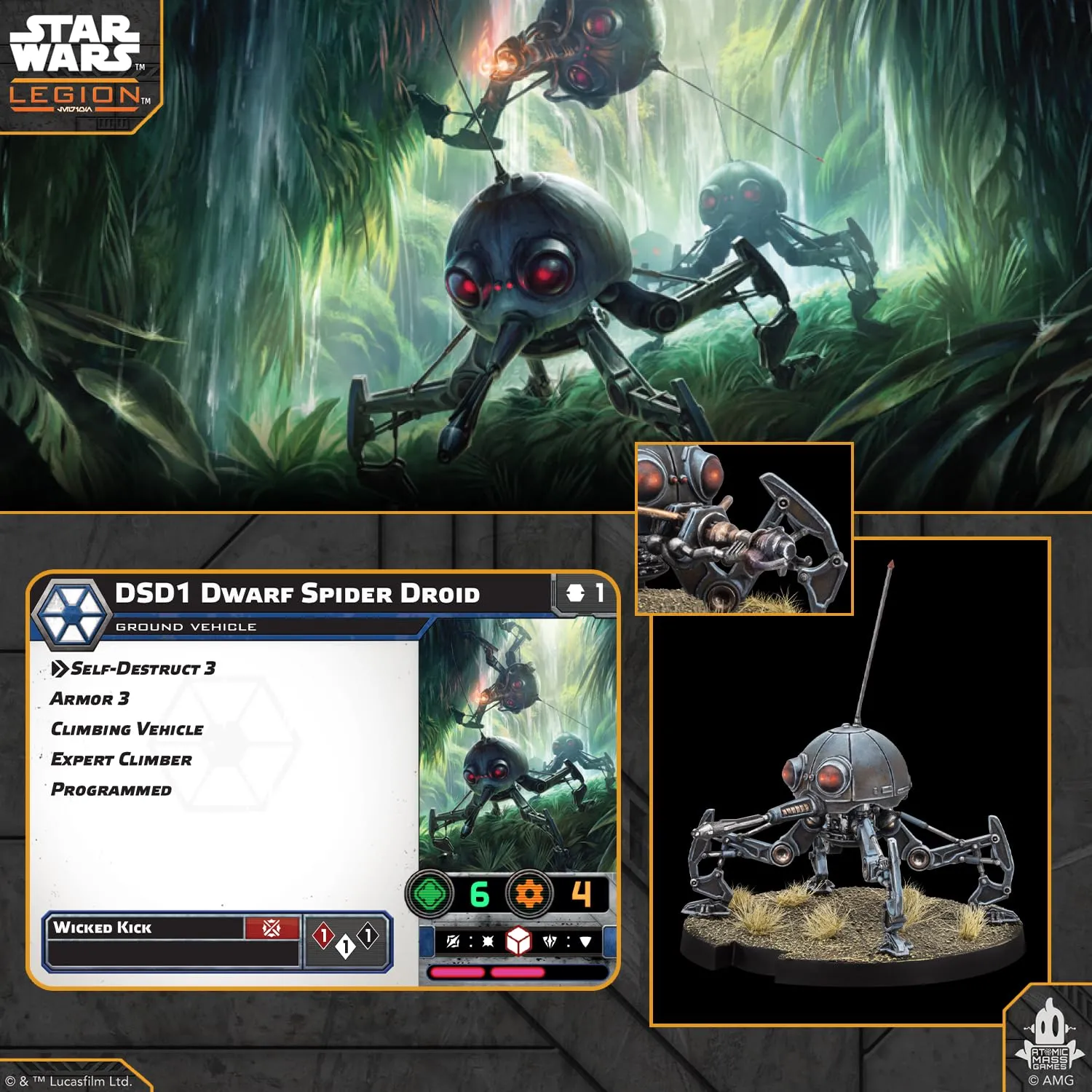 Asmodee Star Wars Legion DSD1 Dwarf Spider Droid Erweiterung