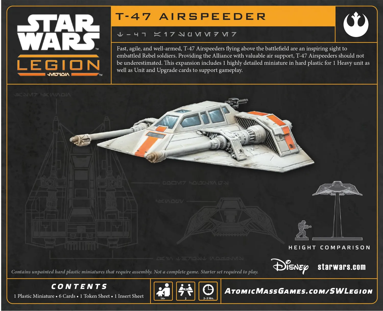 Star Wars Legion T-47 Airspeeder Erweiterung schwere Einheit