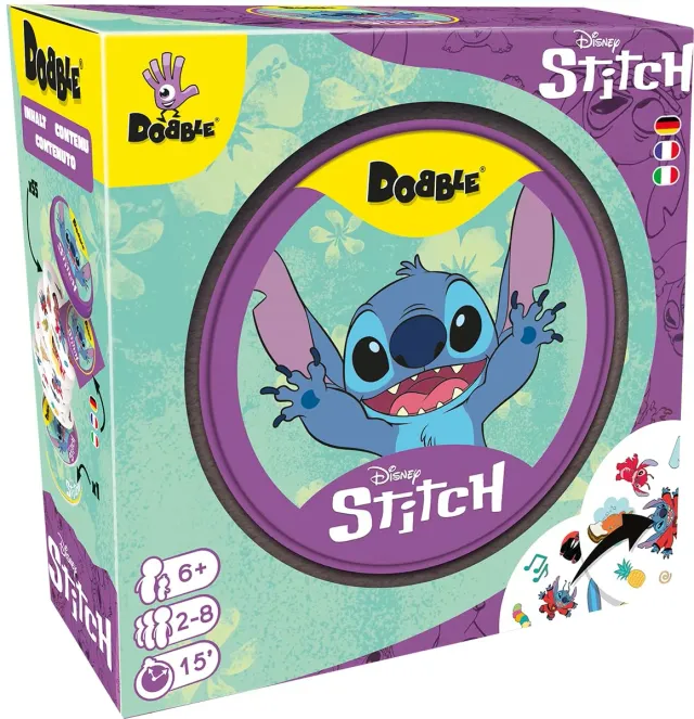 Dobble Disney Stitch Kartenspiel Metalldose Reaktion