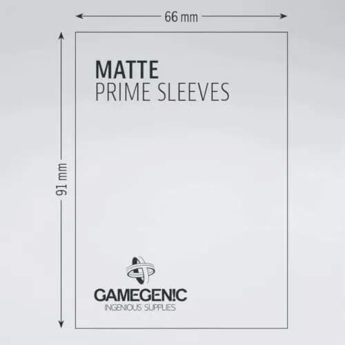Gamegenic Matte Double Sleeving Pack 100 Kartenhüllen Schwarz Matt