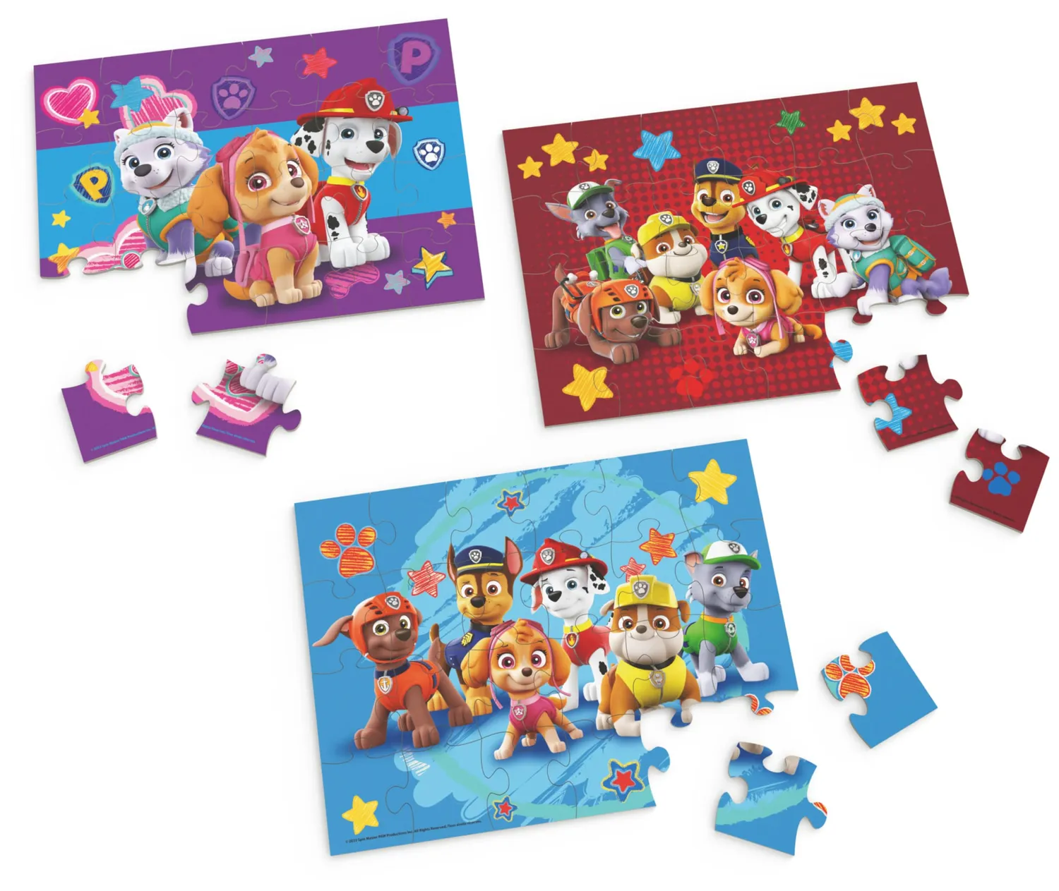 Spin Master PAW Patrol Holzpuzzle 3er Set 24 Teile