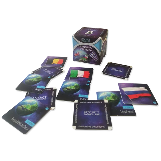 Cranio Pocket Memo Line Bandiere Europa Memo-Spiel
