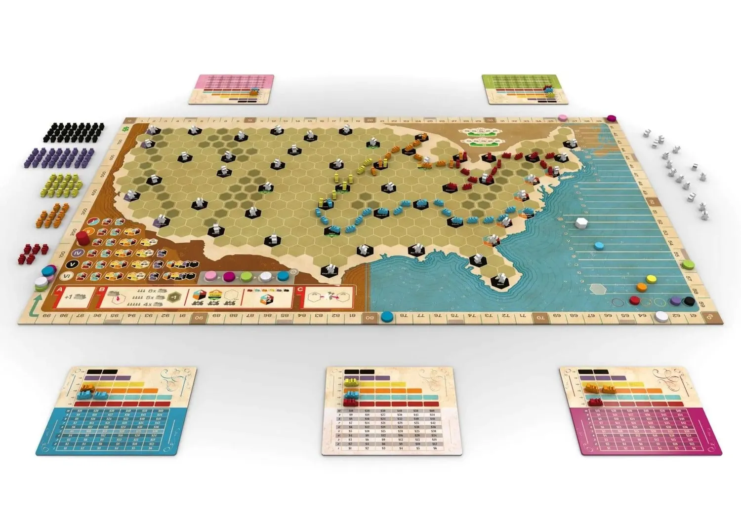 Capstone Games Iron Rail Ride the Rails Brettspiel Eisenbahn