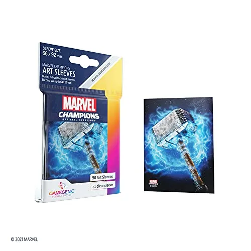 Gamegenic Marvel Champions Sleeves Kartenhüllen Thor Grau 50 Stück