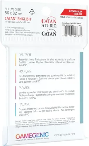Gamegenic Prime Catan-Sized Sleeves Kartenhüllen 56x82 60 Stk