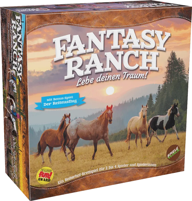 Spielefaible Fantasy Ranch Brettspiel Pferde mit Reitausflug