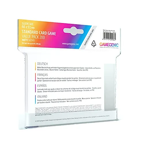 Gamegenic Matte Standard Kartenhüllen 200 Stück Value Pack