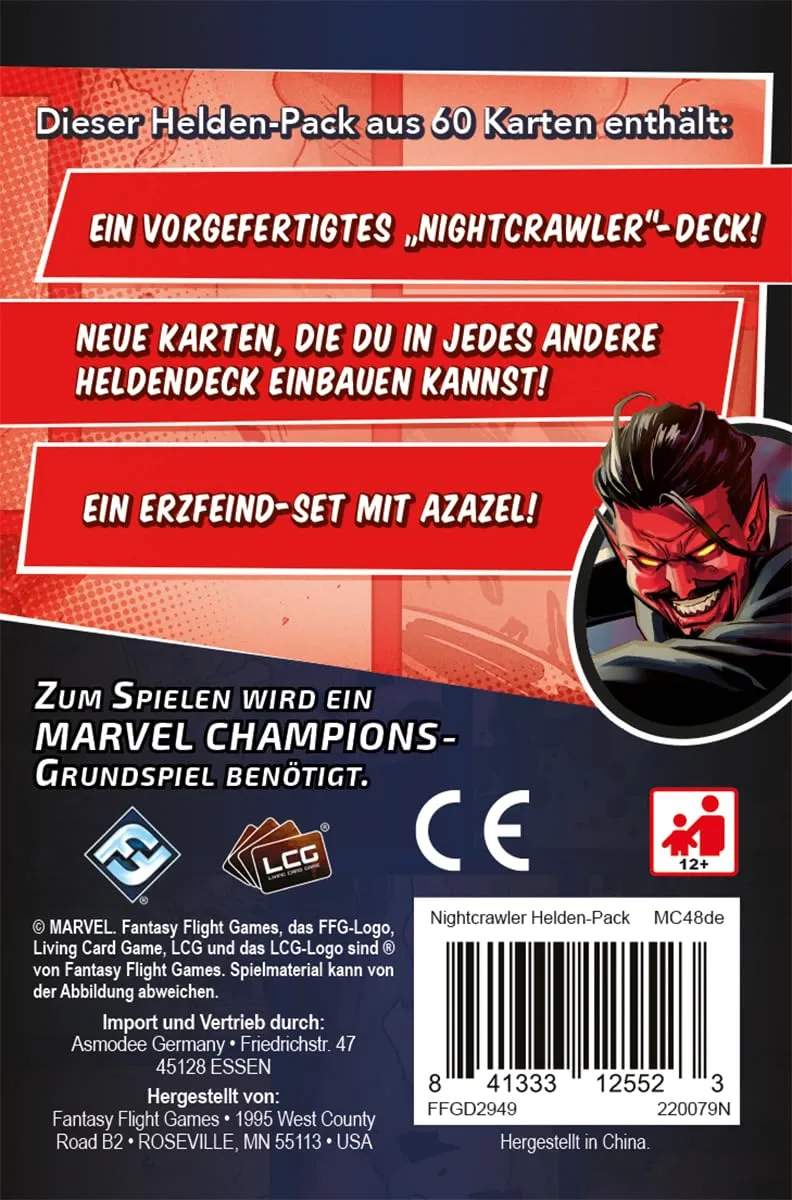 Asmodee Marvel Champions Nightcrawler Helden-Pack Deutsch