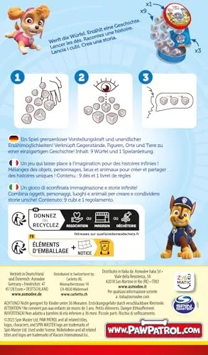 Asmodee Rory's Story Cubes Paw Patrol Würfelspiel 9 Würfel
