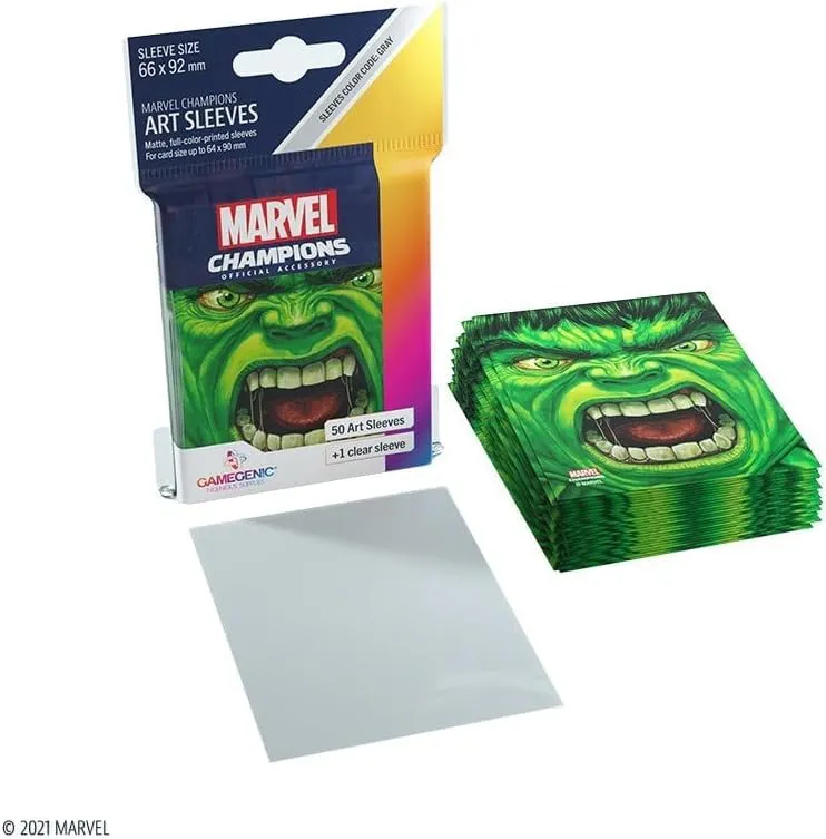 Gamegenic Marvel Champions Hulk Art Sleeves Kartenhüllen 50er matt