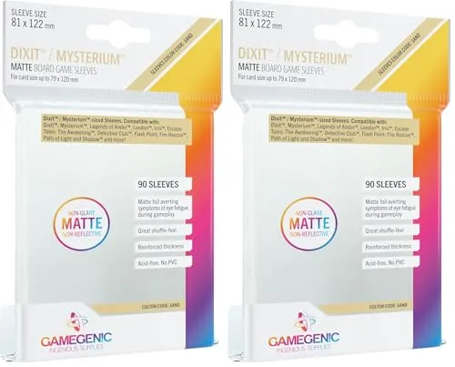 Gamegenic Matte Dixit Sleeves 81x122mm 90 Stück transparent