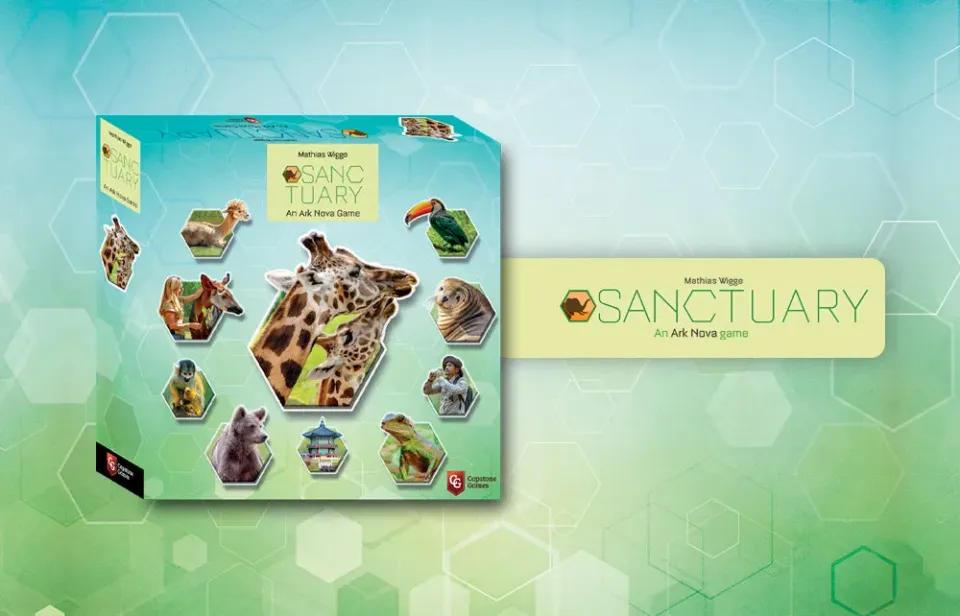 Capstone Games Sanctuary Ark Nova Brettspiel Zoospiel