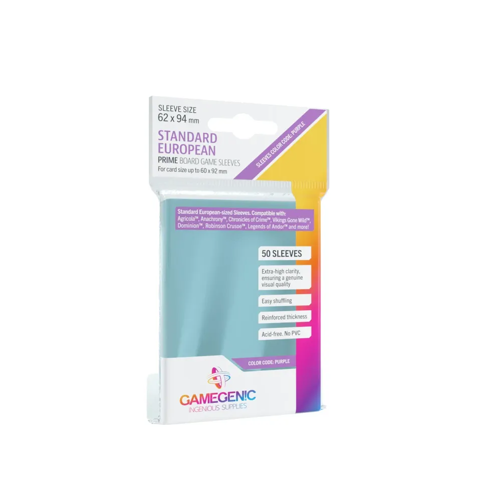 Gamegenic Prime Standard European Kartenhüllen transparent 50 Stück