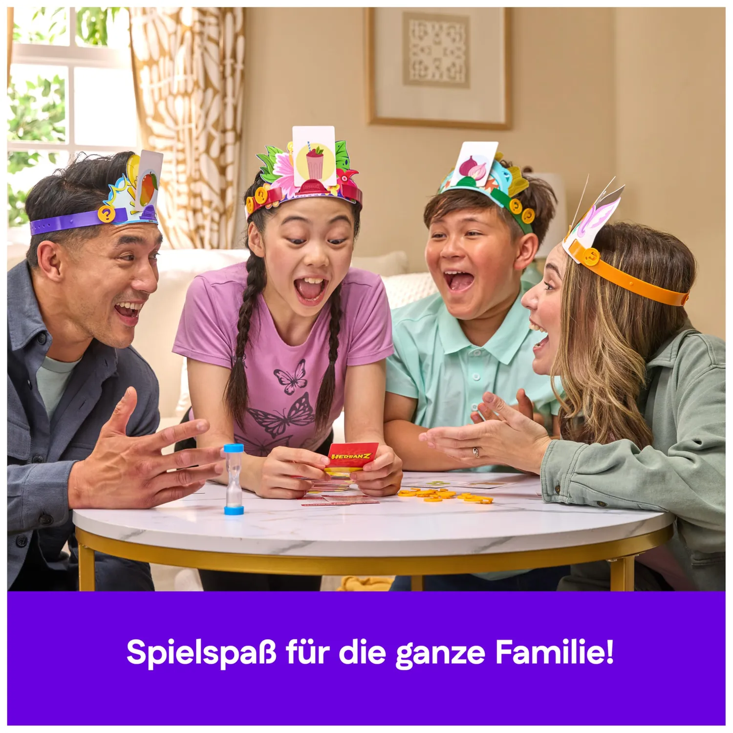 Spin Master Hedbanz Wer bin ich Ratespiel Braun Familie